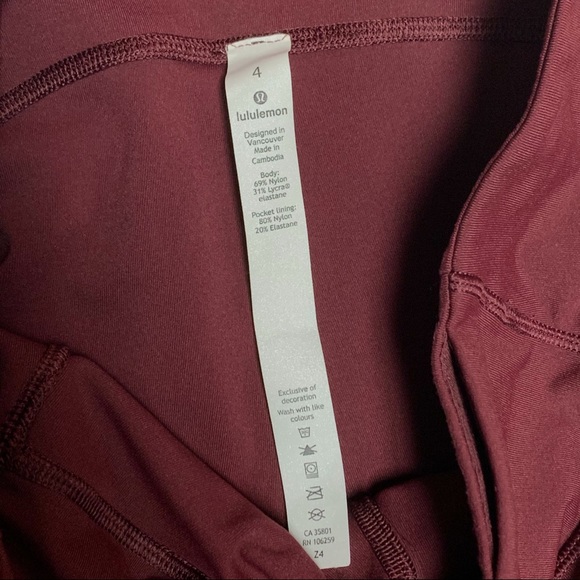 🍋 Lululemon maroon full length Speed Up Tight 28” leggings - Picture 10 of 14